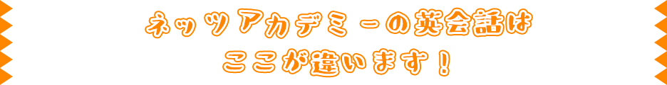 ネッツアカデミーはここが違います!